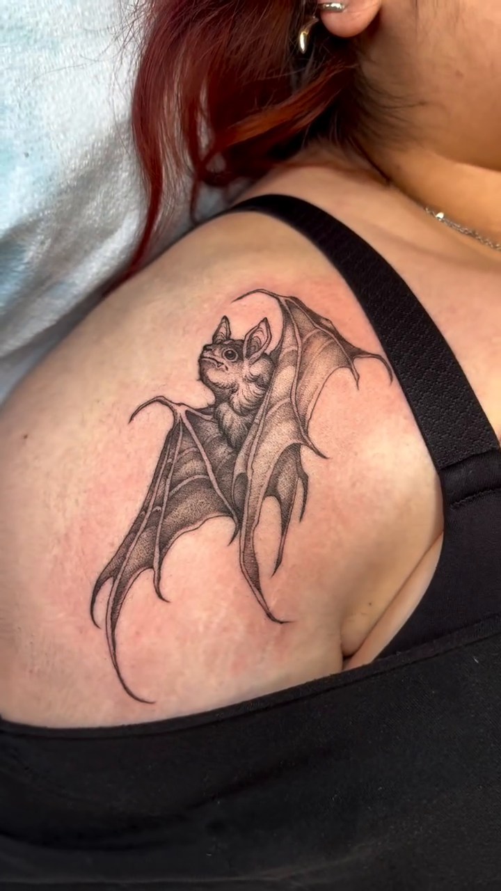 Tattoo by @deadgirlnextdoor — blackwork, dark_realism