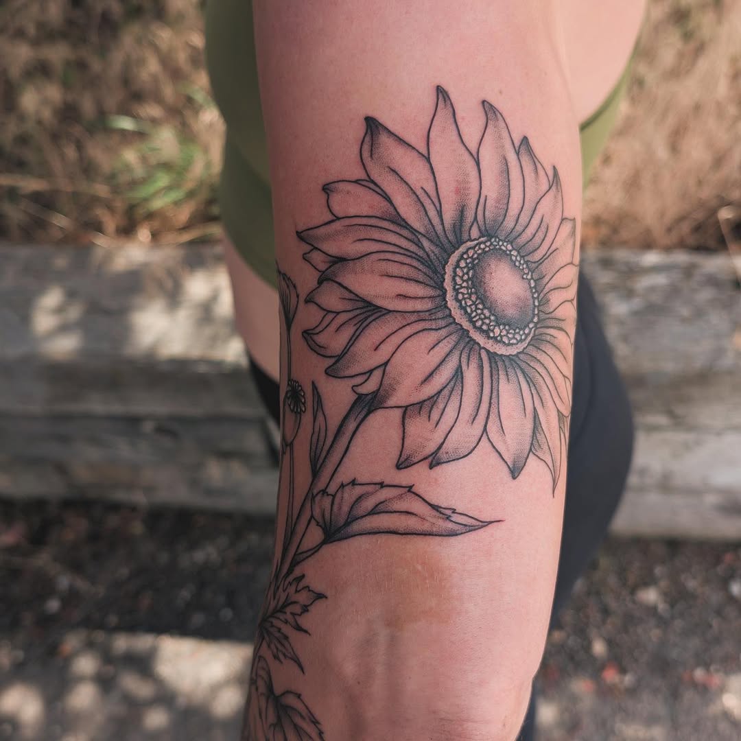 Tattoo by @uprootedtattooing — fine_line, black_and_grey