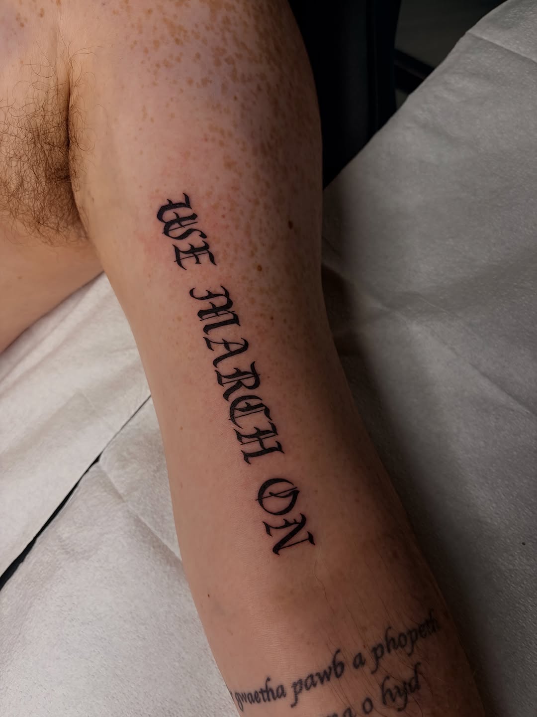 Tattoo by @nickel.95 — lettering_script