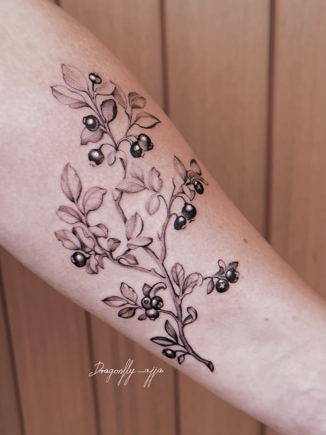 Tattoo by @dragonfly_ajja — fine_line, black_and_grey