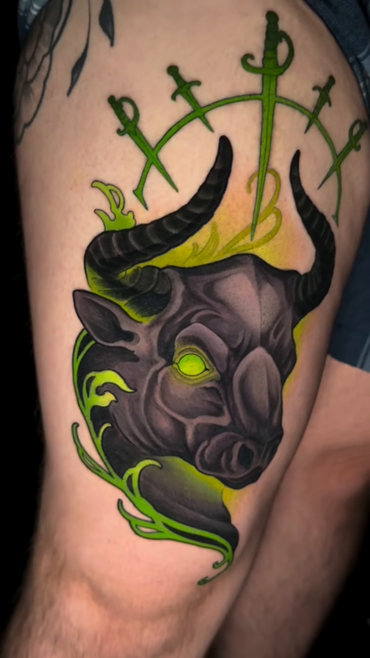 Tattoo by @krissy.carnage — dark_realism, black_and_grey