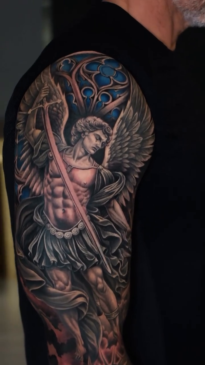 Tattoo by @mannytattooartist โ realism, black_and_grey