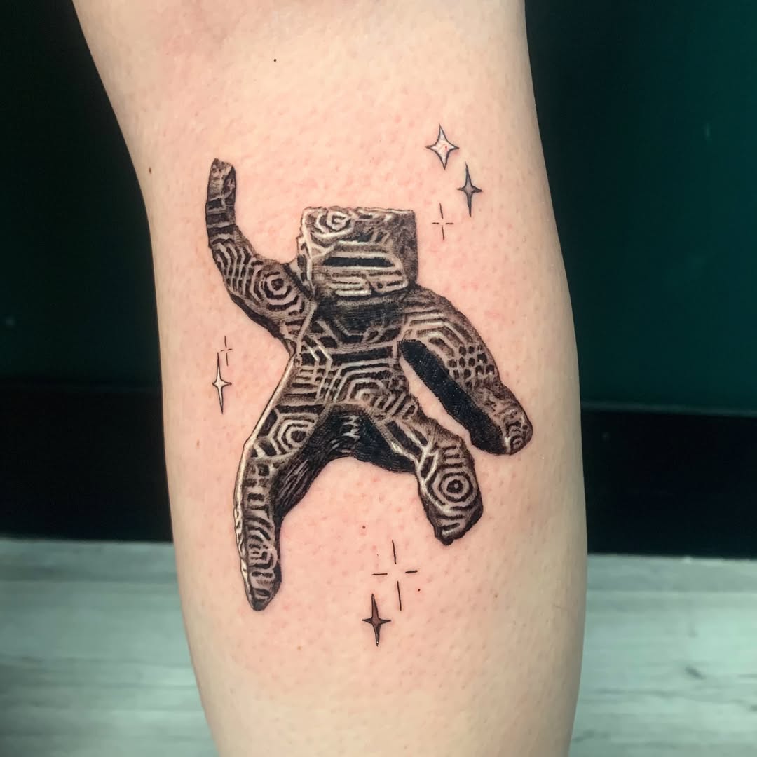 Tattoo by @kerostene — black_and_grey, realism