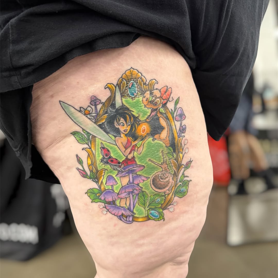 Tattoo by @disnerdtattoo — new_school, anime