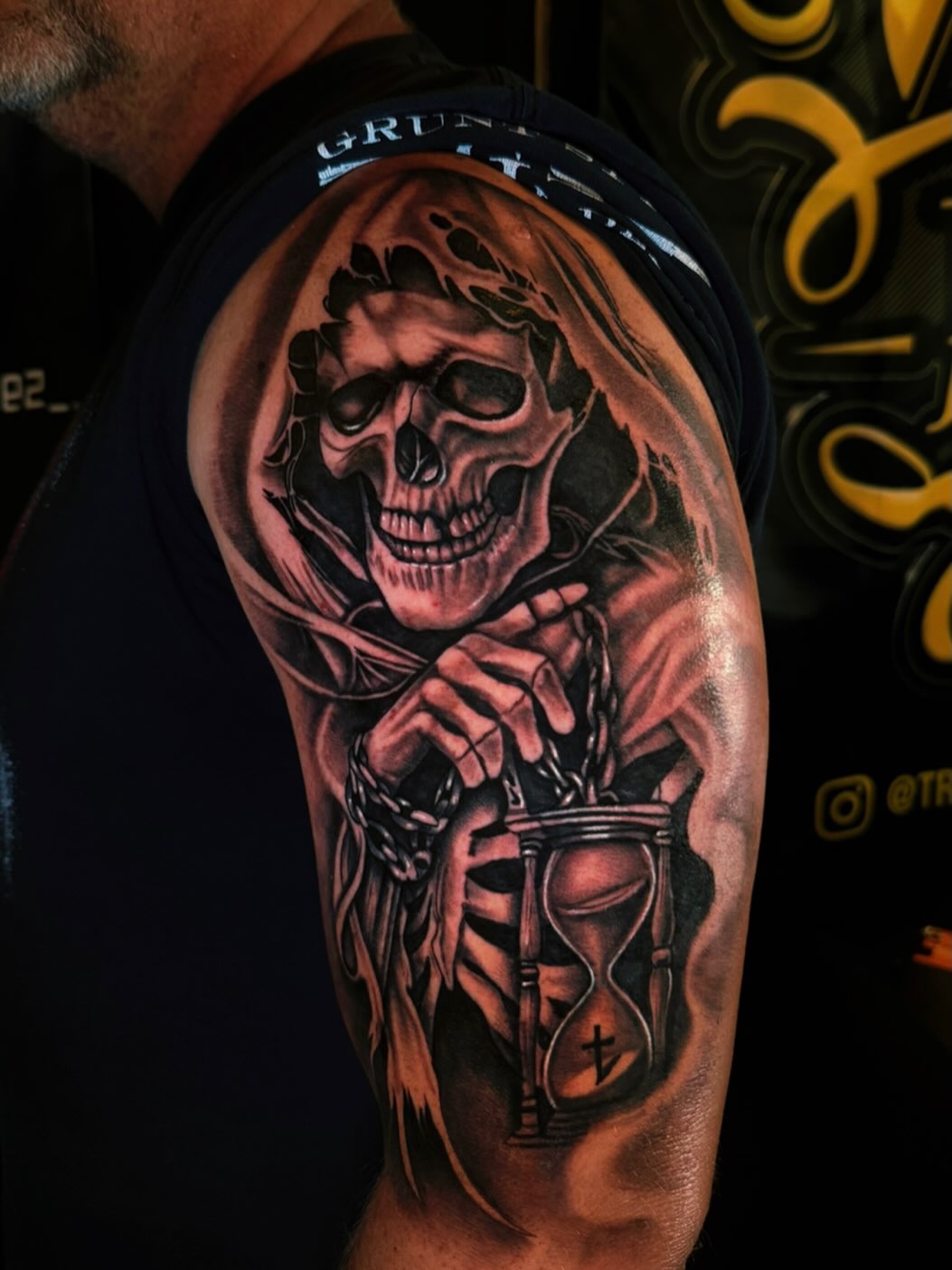 Tattoo by @jazz__martinez__ β realism, black_and_grey