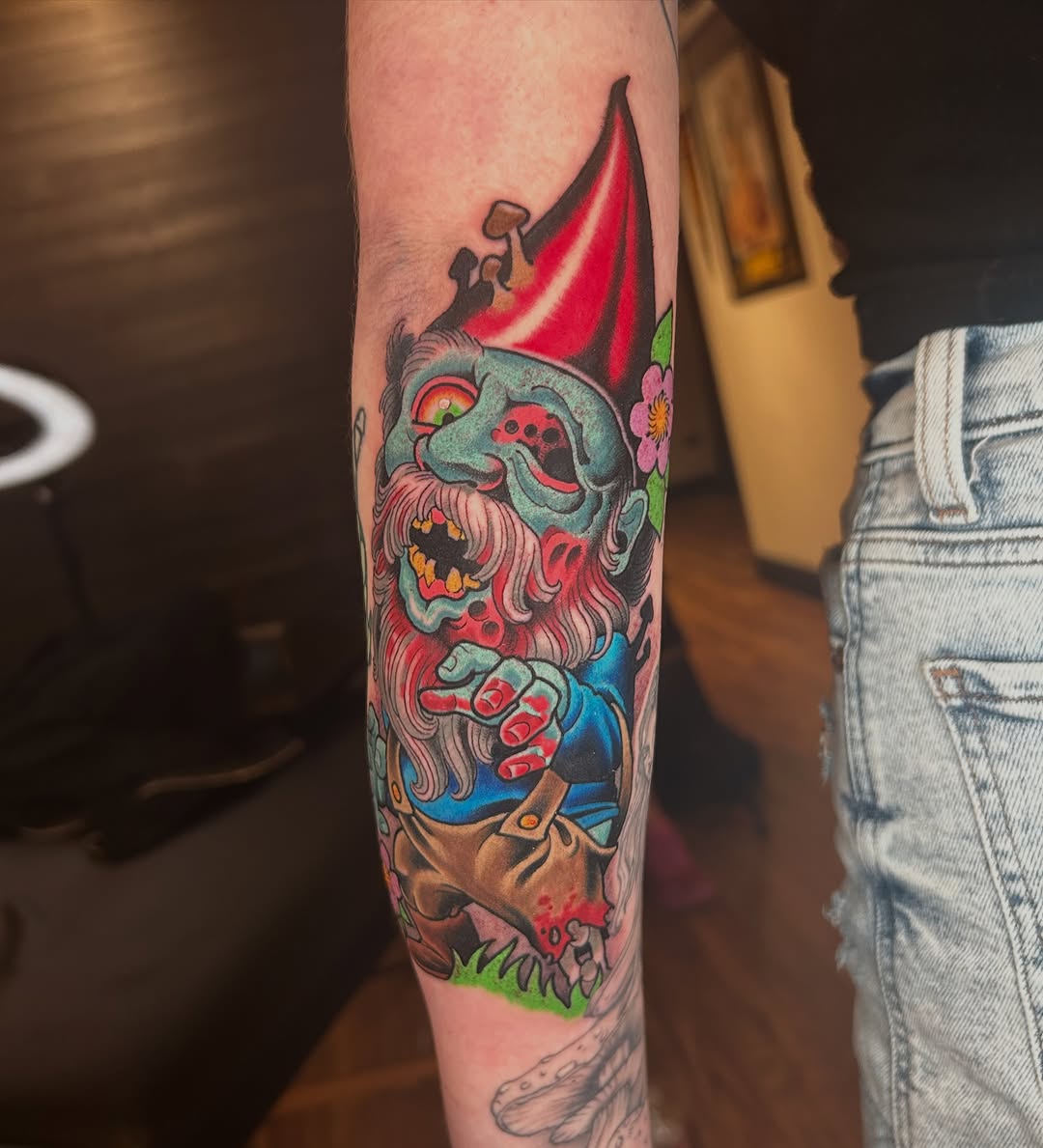 Tattoo by @timderosetattoos — new_school, trash_polka