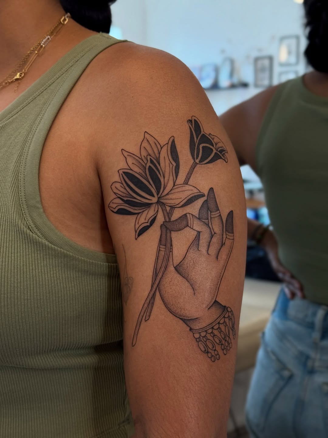 Tattoo by @liannadefleur โ black_and_grey, ornamental