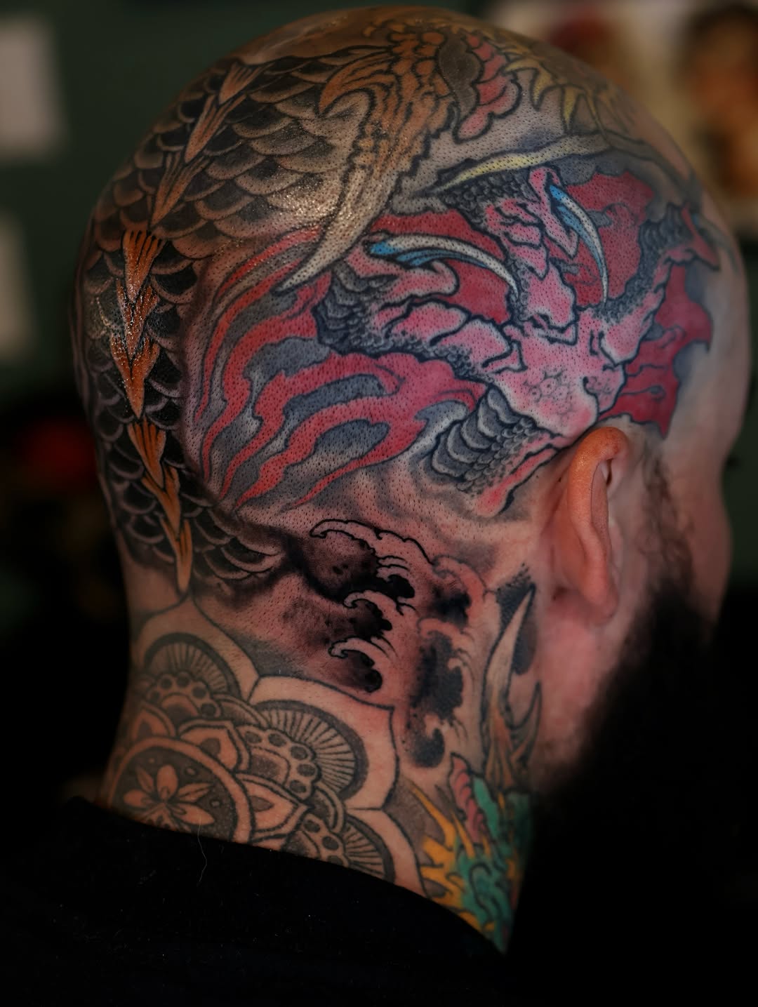 Tattoo by @jacoabarca โ japanese_irezumi, black_and_grey