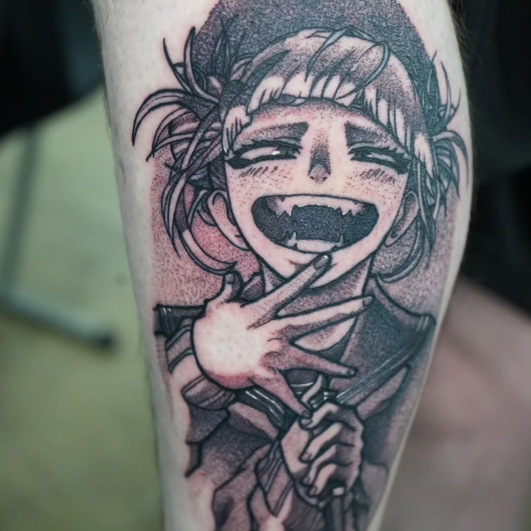 Tattoo by @juanes_lopez06 β anime, dotwork