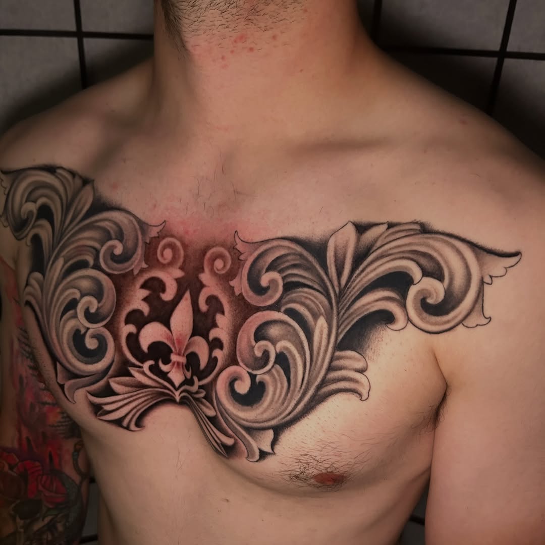 Tattoo by @camdentuttletattoos — ornamental, black_and_grey