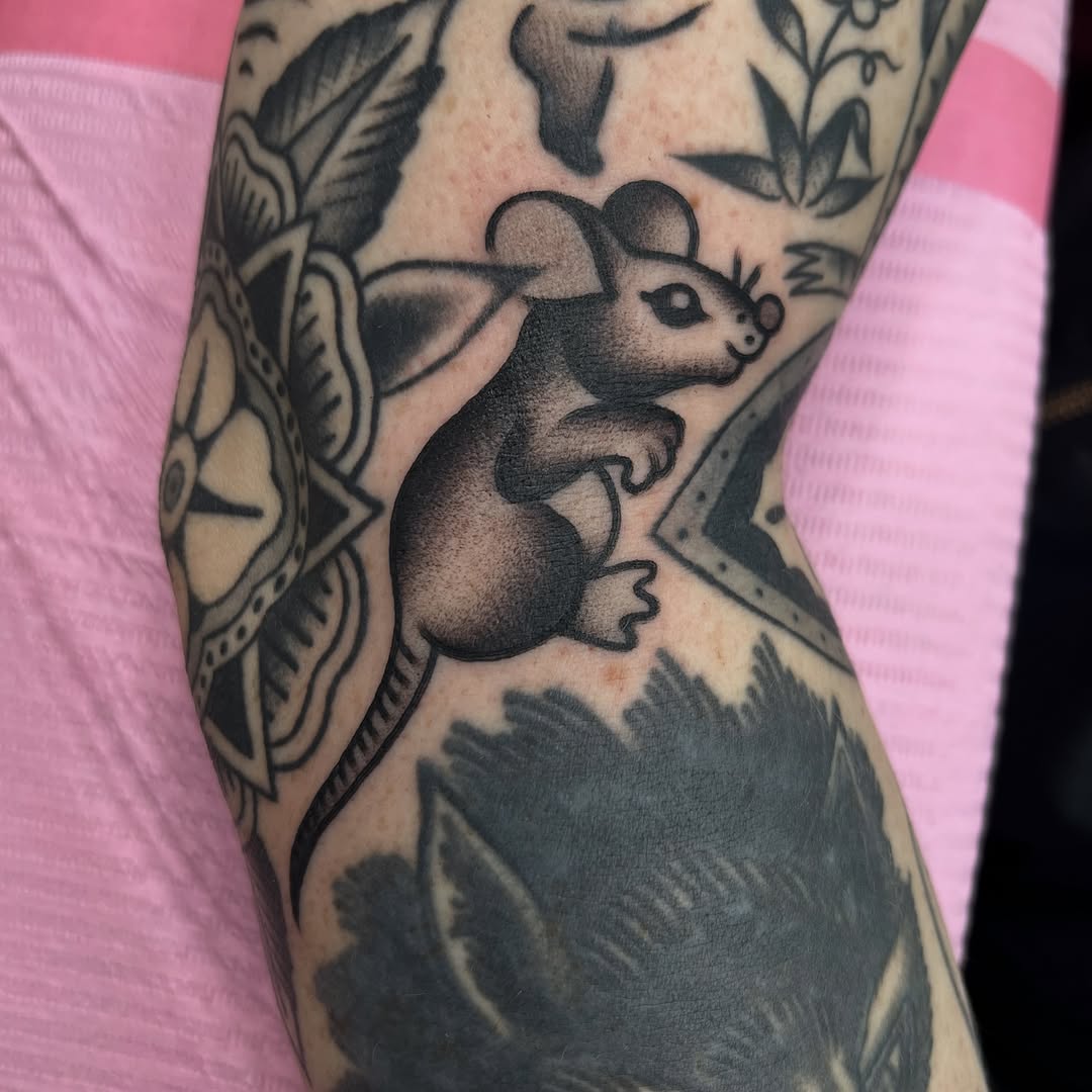 Tattoo by @kgibsontattoos — black_and_grey, chicano