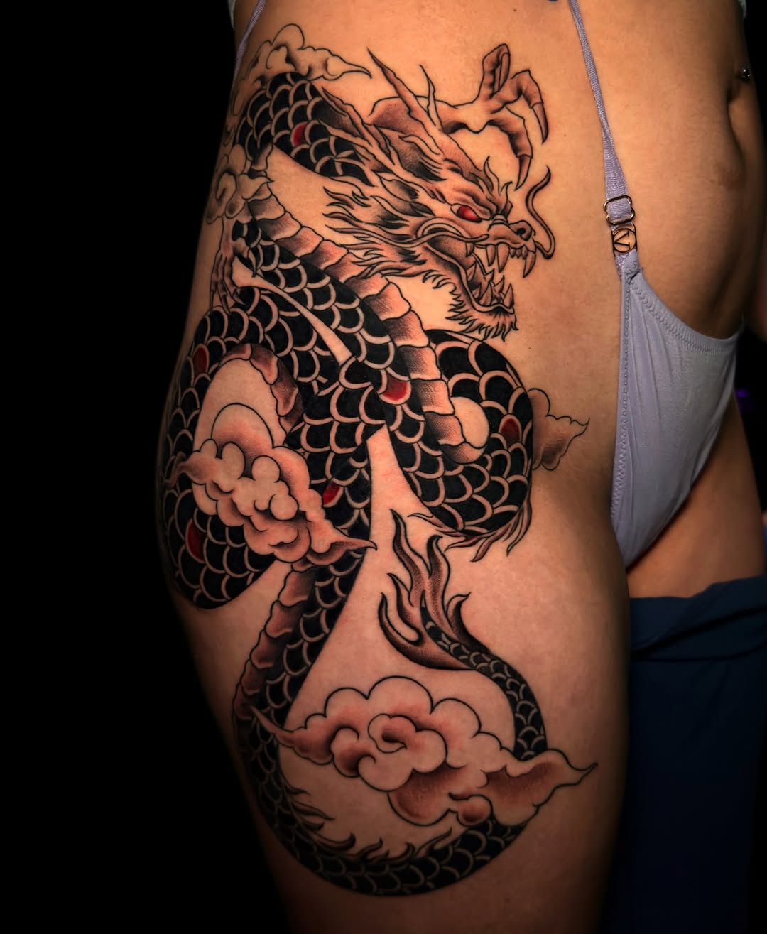 Tattoo by @inkdbydmo — japanese_irezumi, black_and_grey