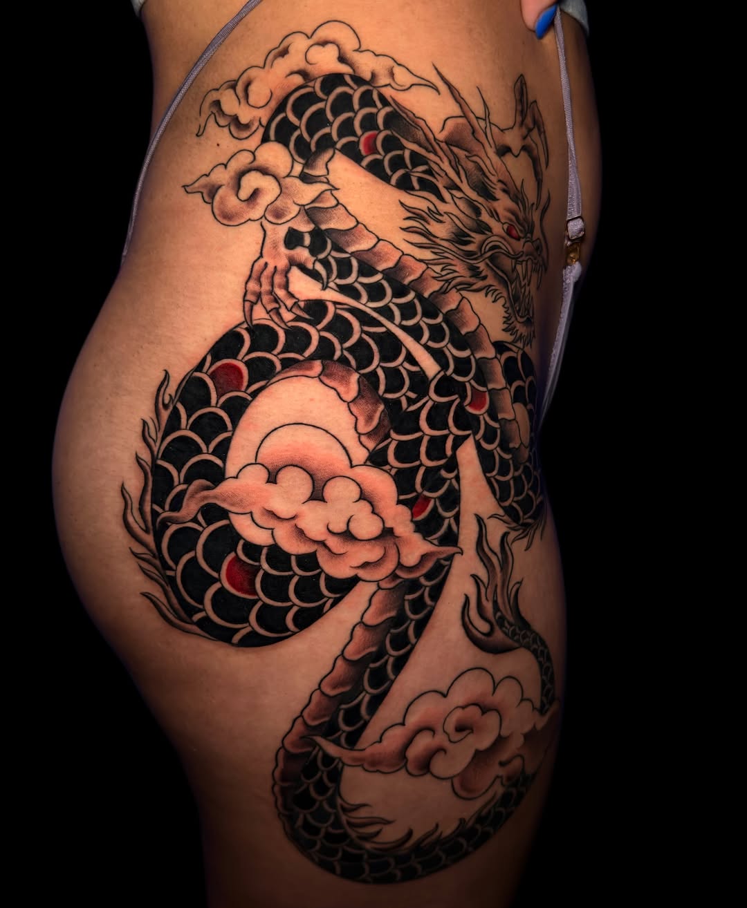 Tattoo by @inkdbydmo — japanese_irezumi, black_and_grey