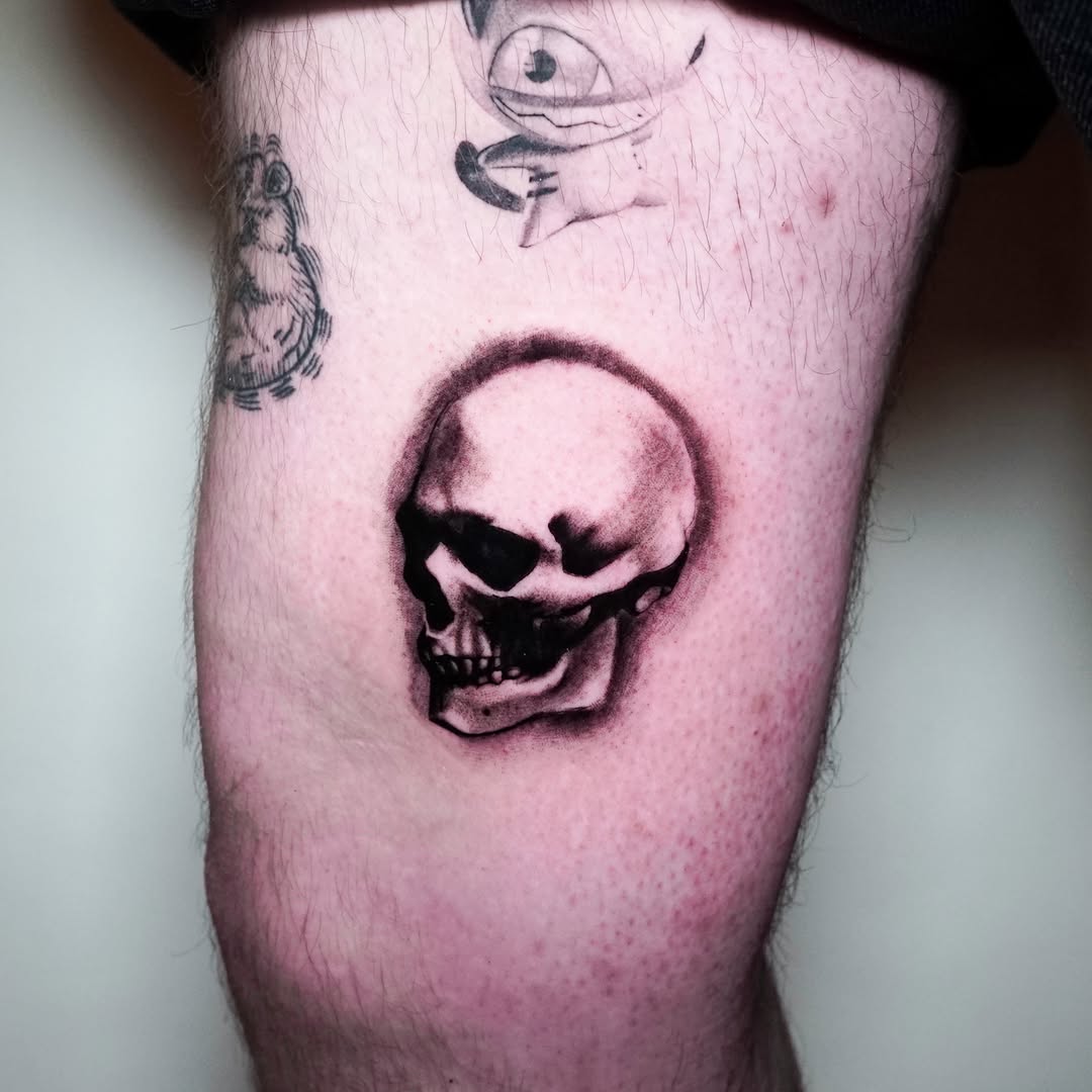 Tattoo by @alexmoska_tattoo — realism, black_and_grey