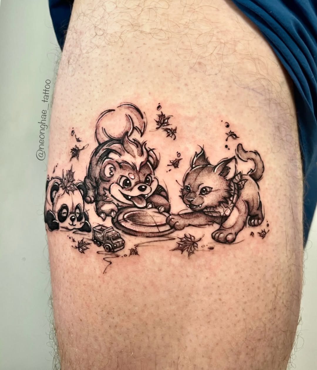 Tattoo by @neonghae_tattoo — illustrative, black_and_grey