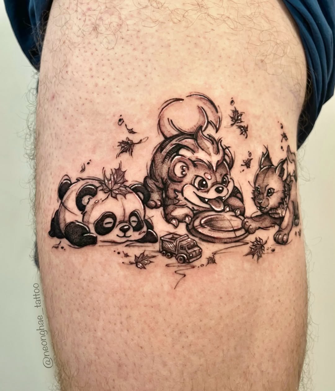 Tattoo by @neonghae_tattoo — illustrative, black_and_grey