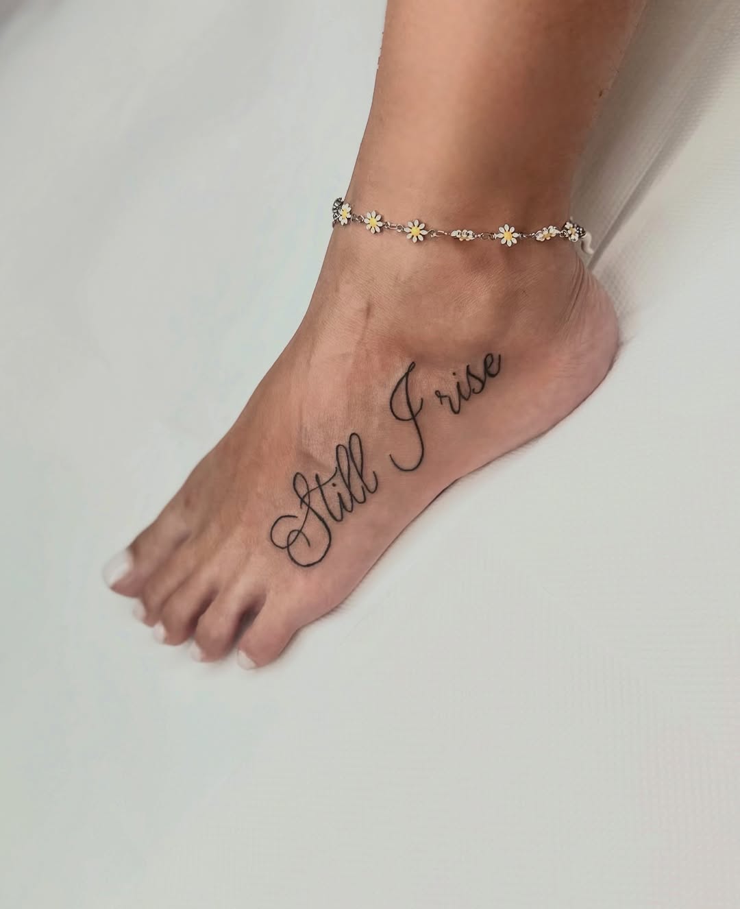 Tattoo by @ferraratattooo โ lettering_script, fine_line