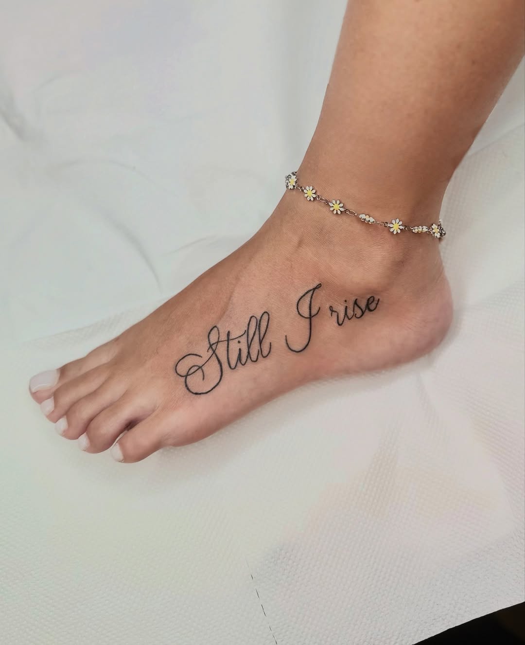 Tattoo by @ferraratattooo โ lettering_script, fine_line
