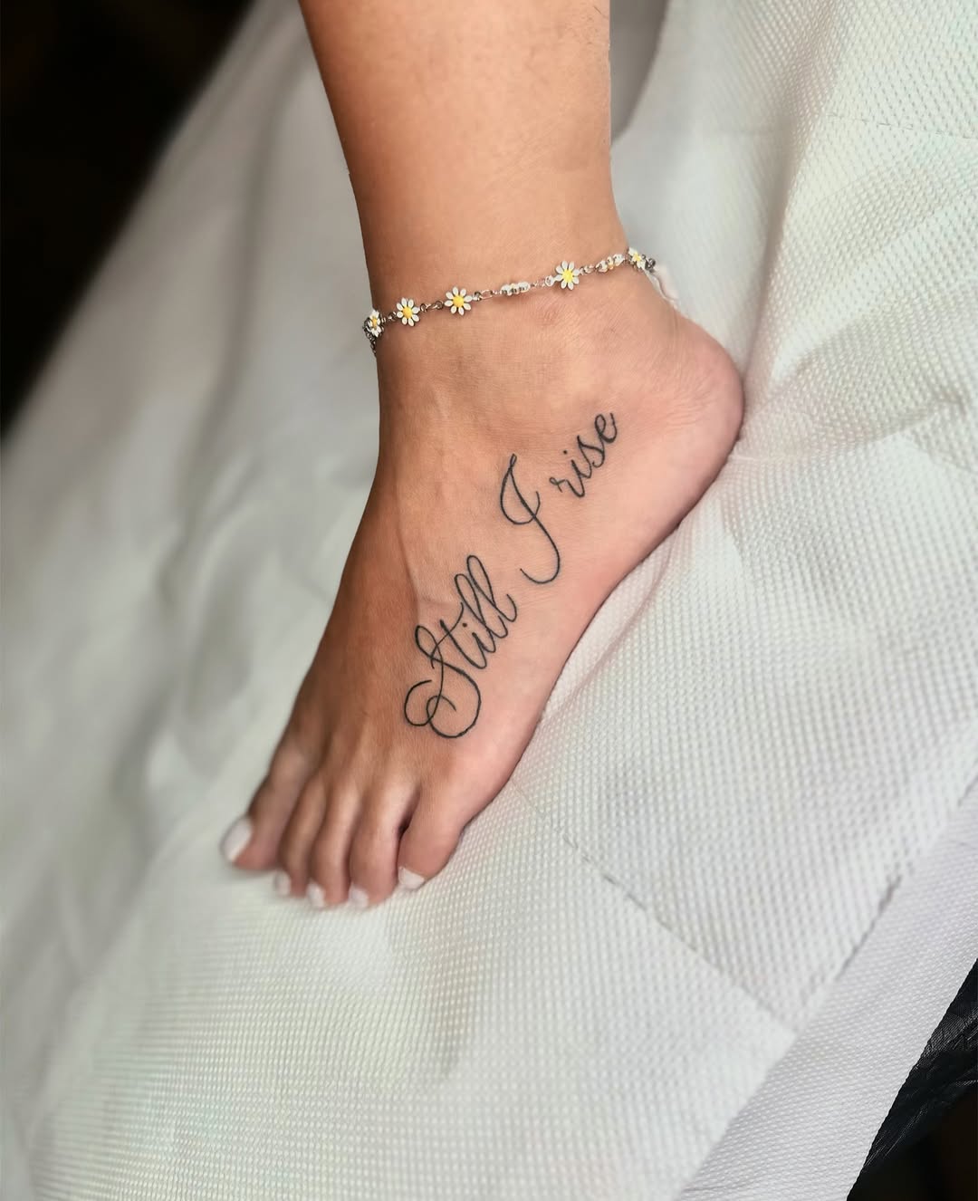 Tattoo by @ferraratattooo โ lettering_script, fine_line