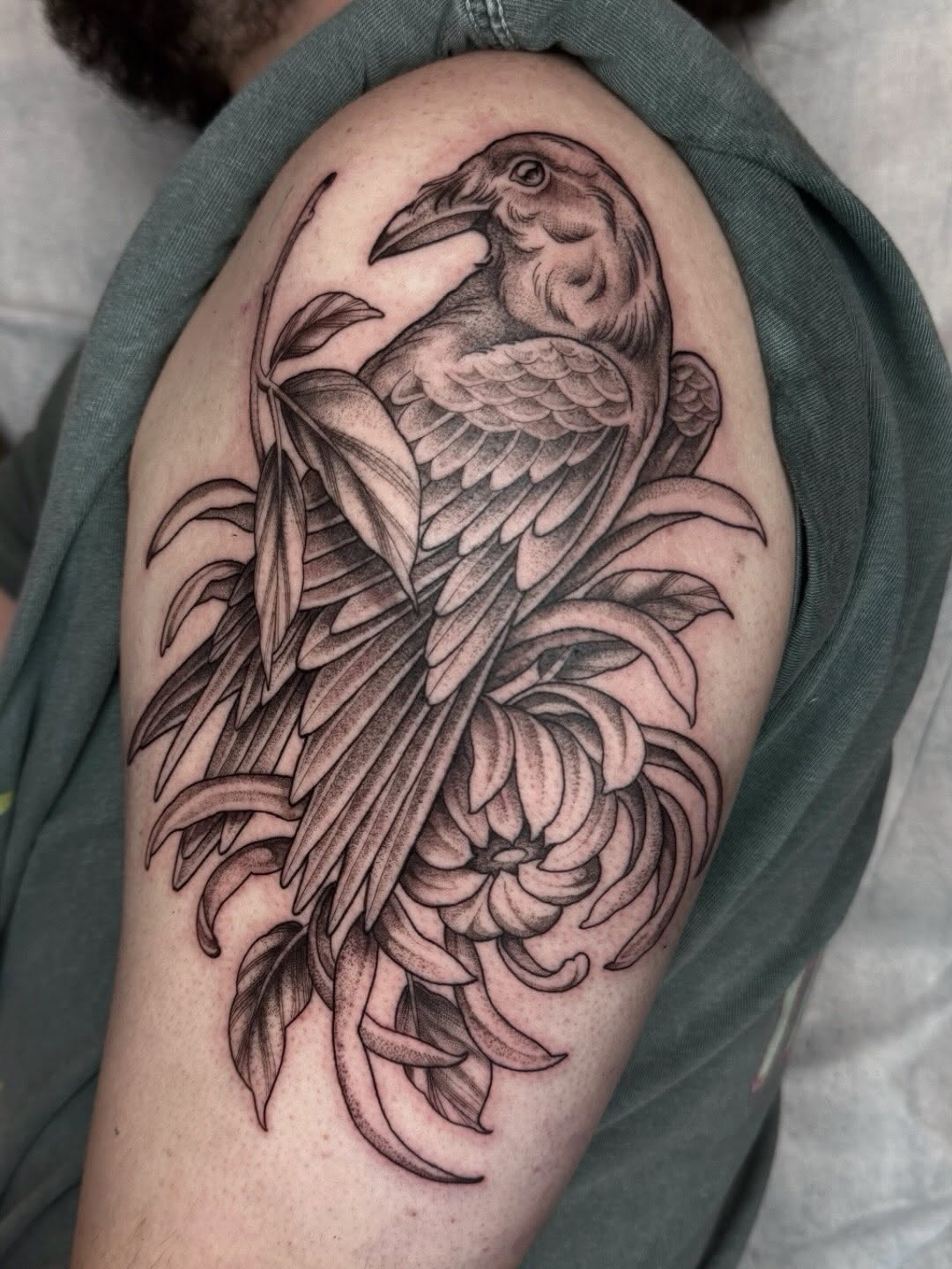 Tattoo by @horsegirltats — black_and_grey, realism