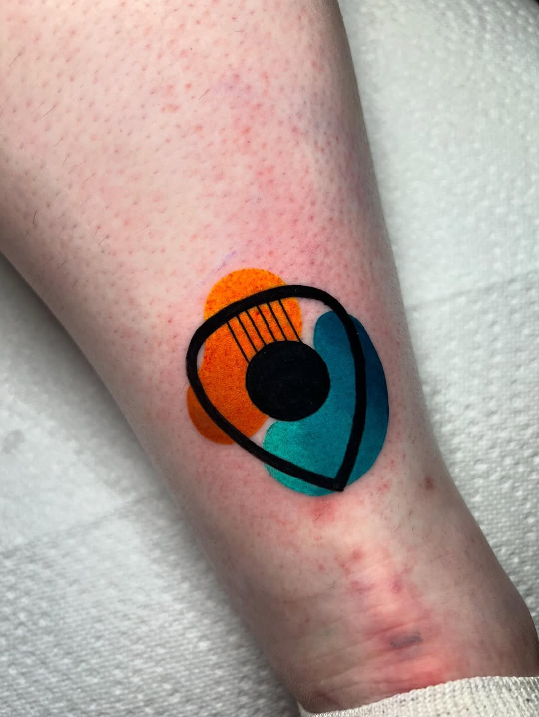 Tattoo by @mbakertattoo — geometric, watercolor
