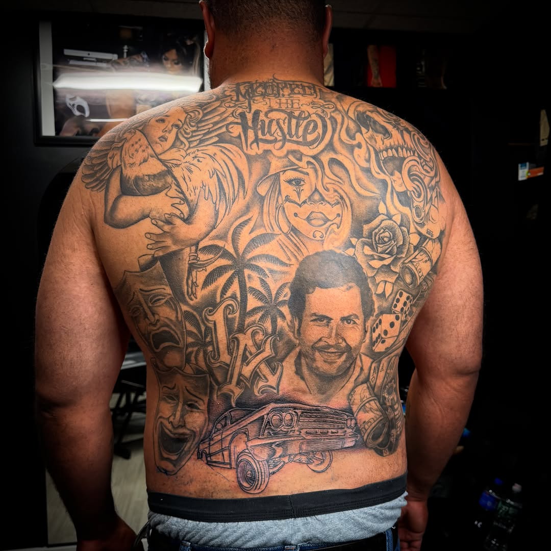 Tattoo by @selenamariatattoos — chicano, black_and_grey