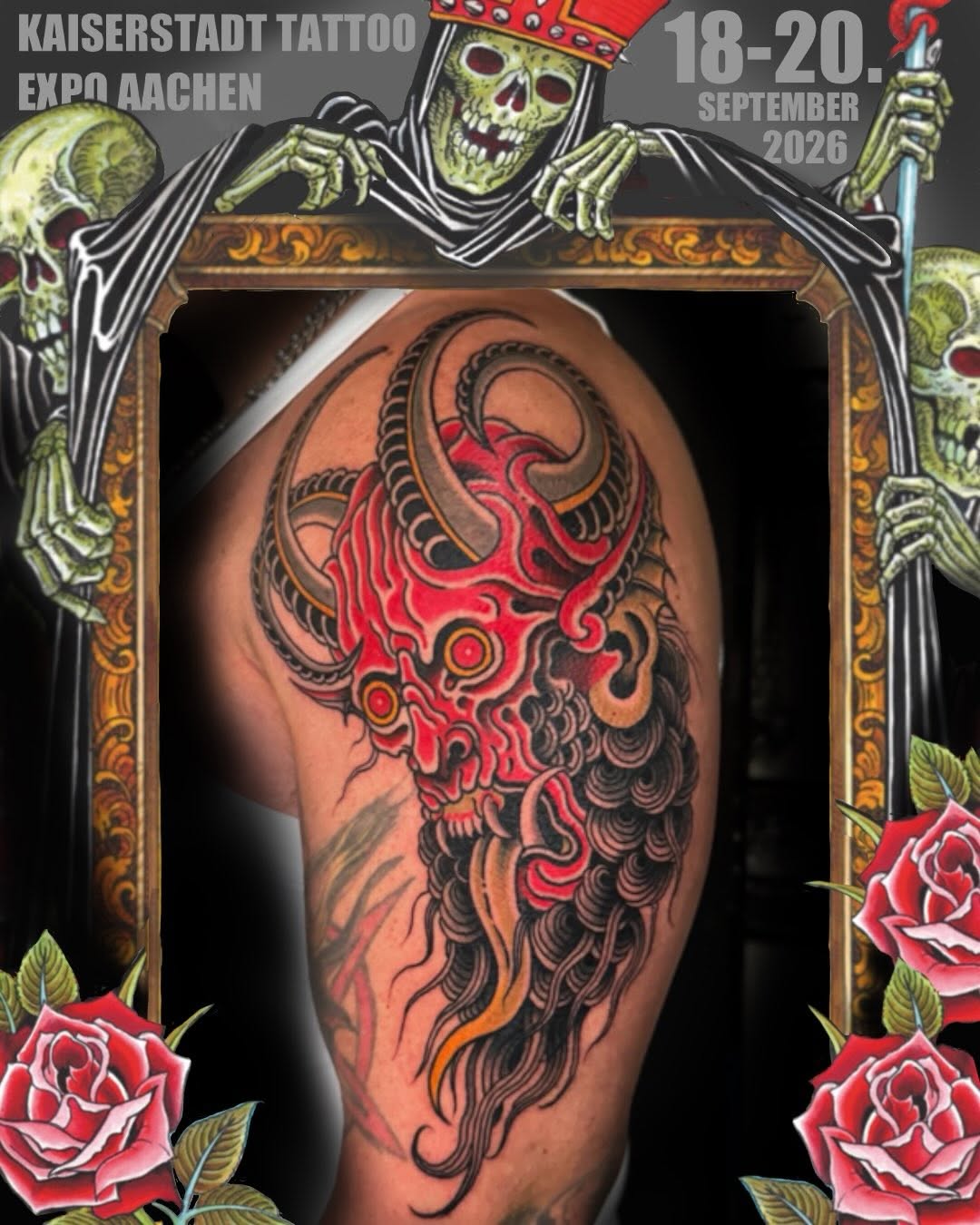 Tattoo by @dereknoble36 — japanese_irezumi, black_and_grey