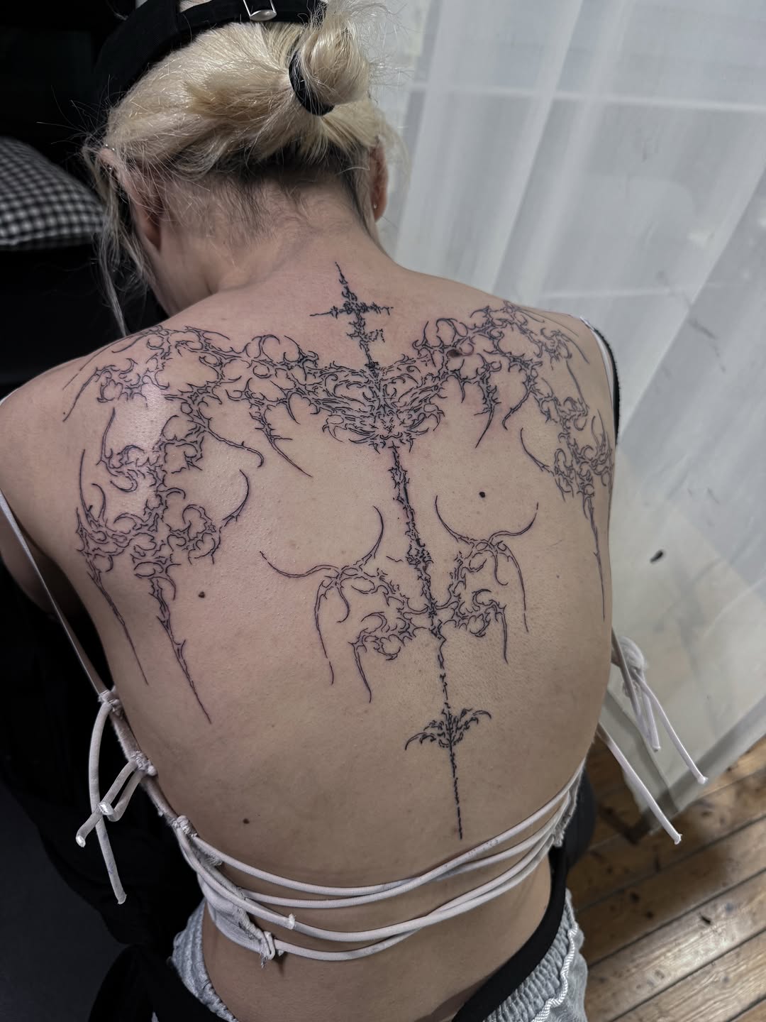 Tattoo by @broccoli__ink β blackwork, geometric