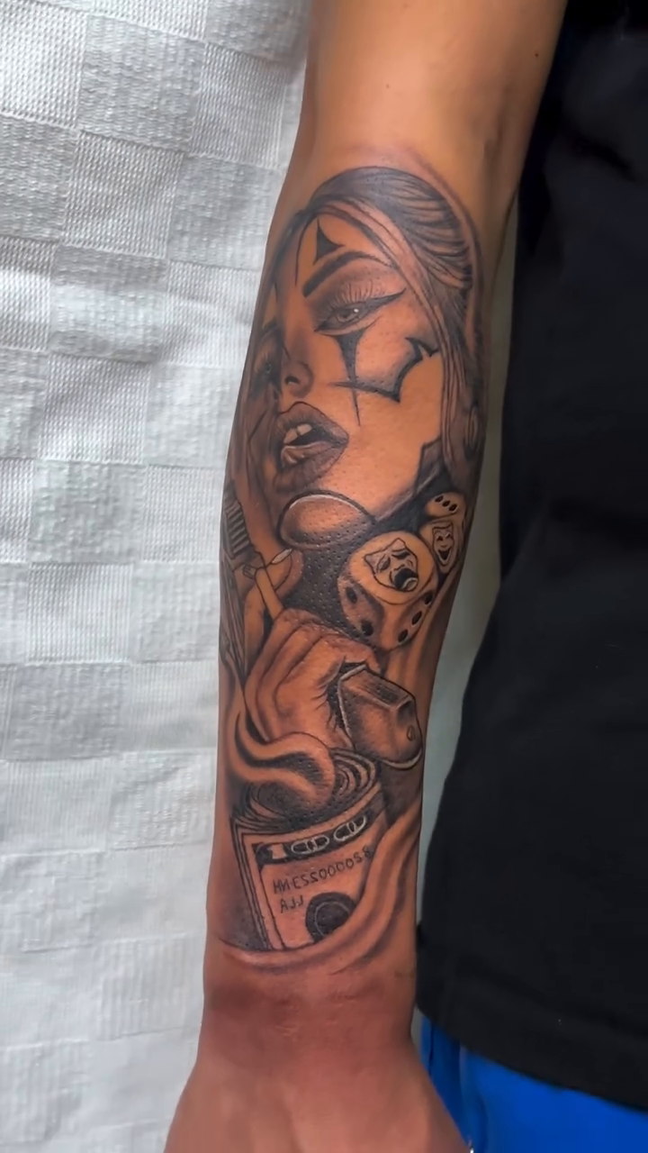 Tattoo by @emirtattoo48 — chicano, black_and_grey