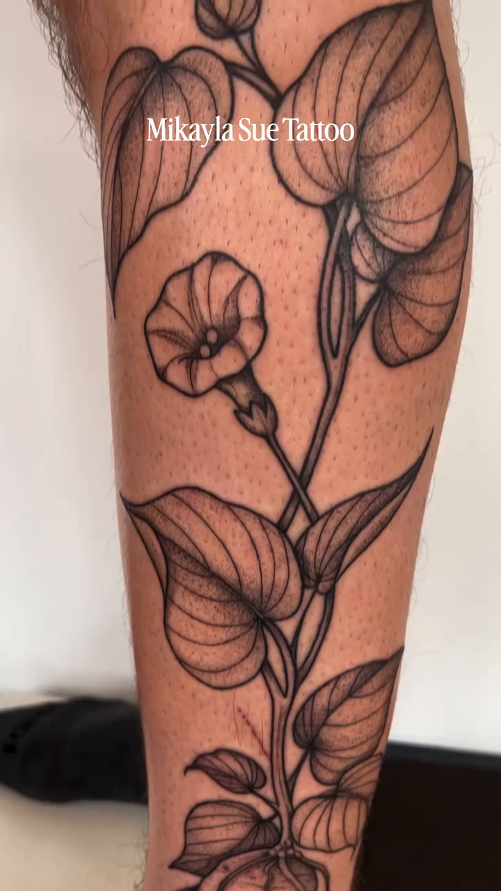 Tattoo by @mikaylasuetattoo — fine_line, black_and_grey