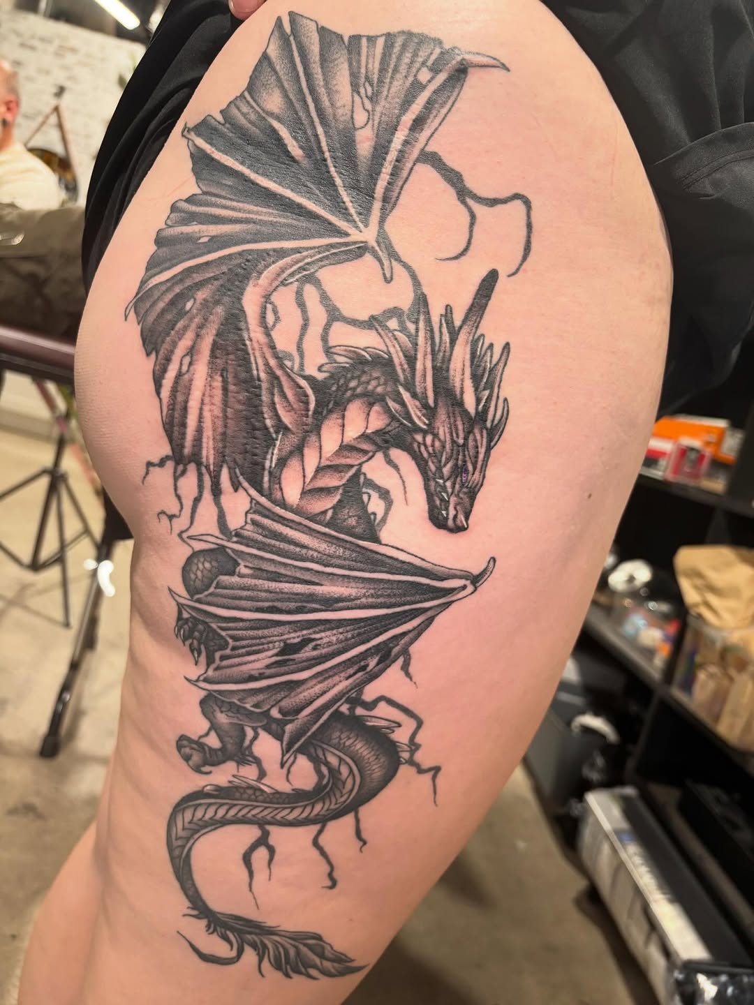 Tattoo by @dylans.tattoo — black_and_grey, realism