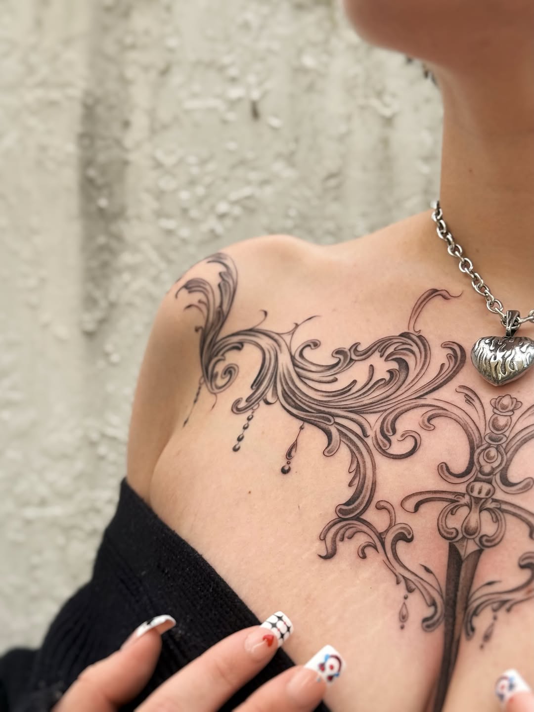 Tattoo by @mortatattoos — ornamental, black_and_grey