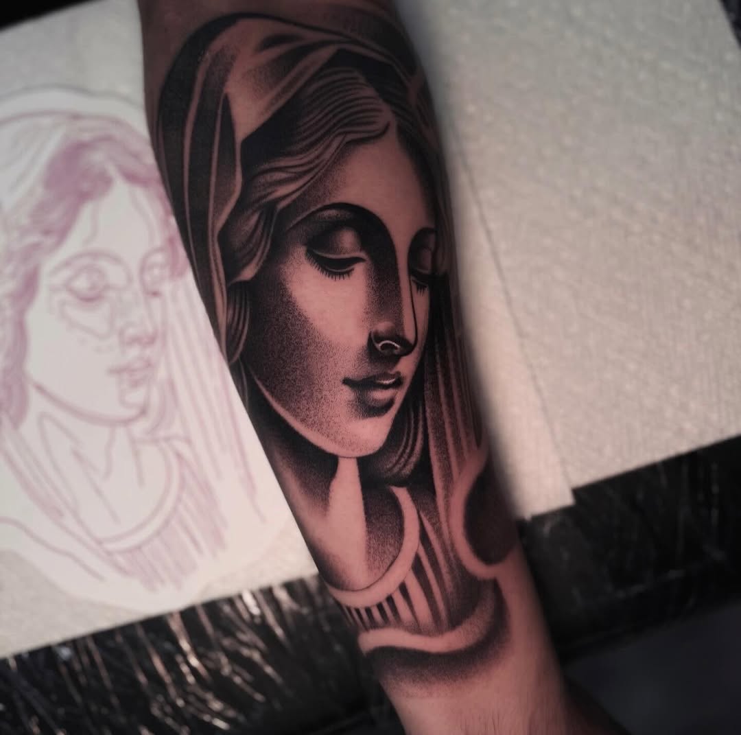 Tattoo by @dallasdiorio — black_and_grey, realism