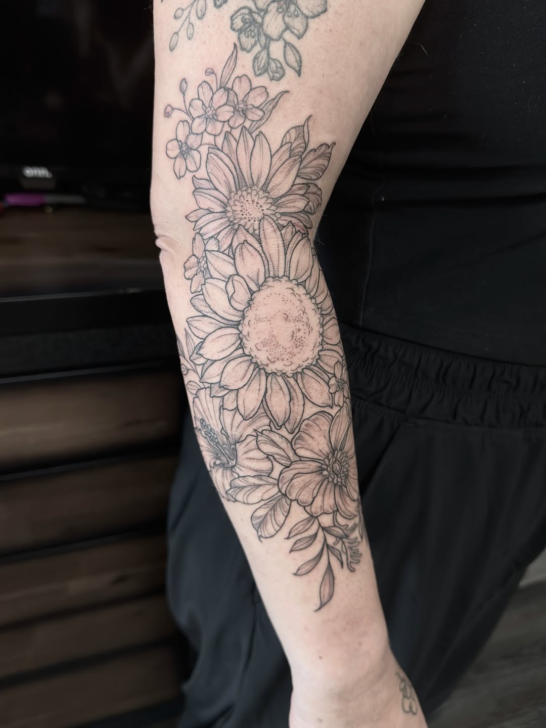 Tattoo by @kmarsdentattoos — fine_line, black_and_grey