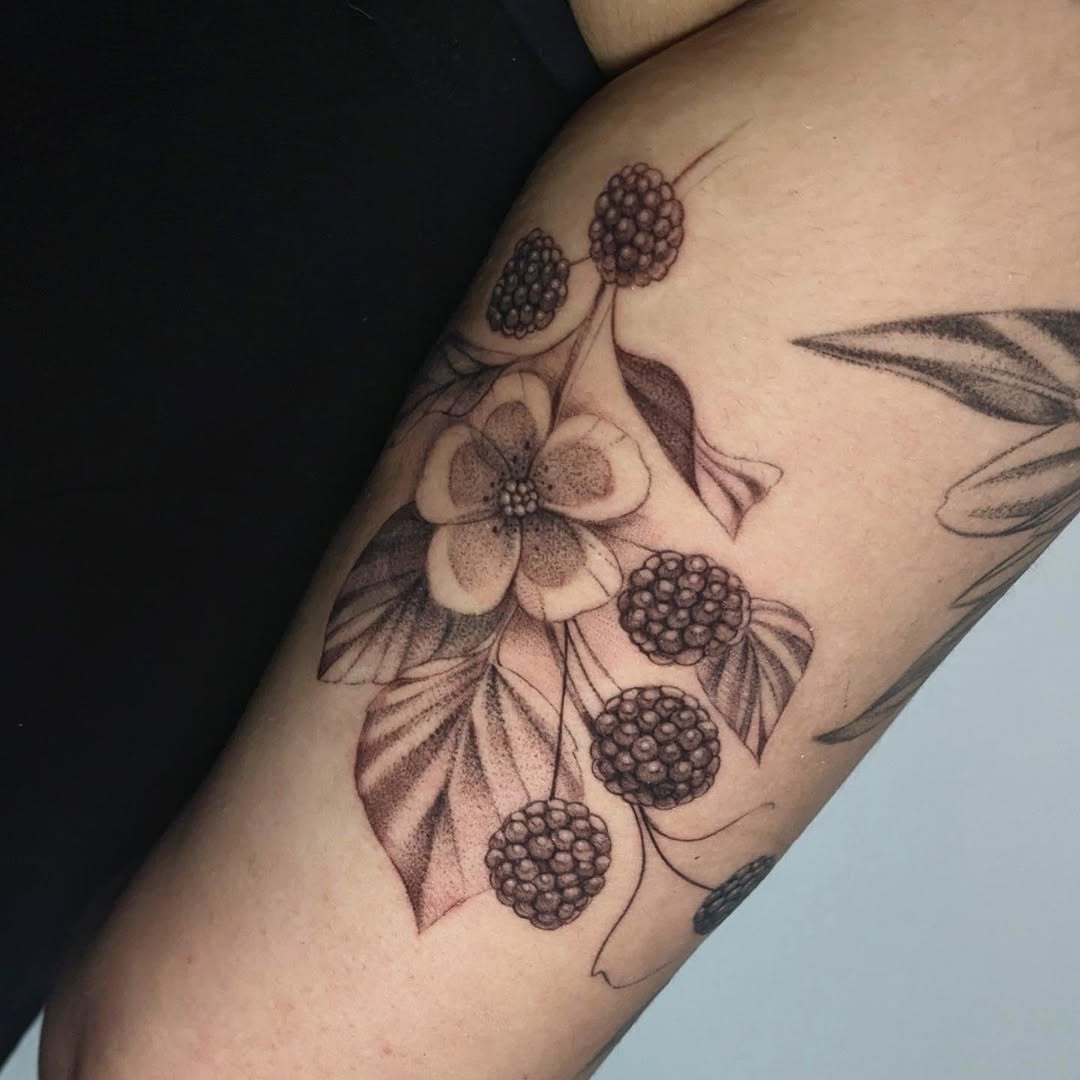 Tattoo by @jasdillonart — black_and_grey, dotwork