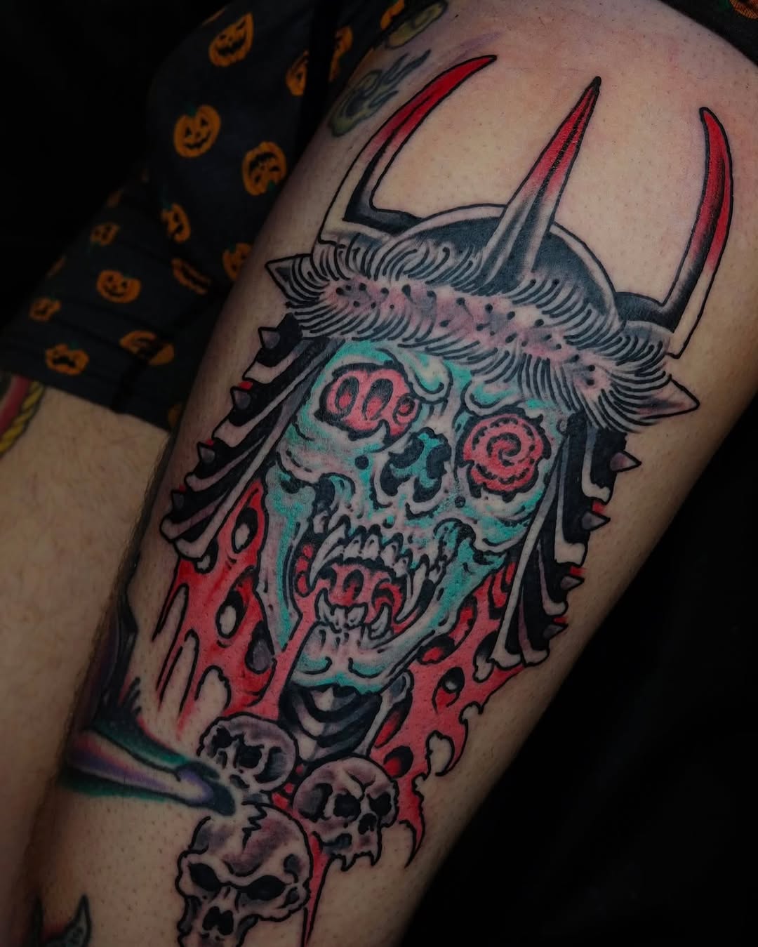 Tattoo by @zacblevins — new_school, trash_polka