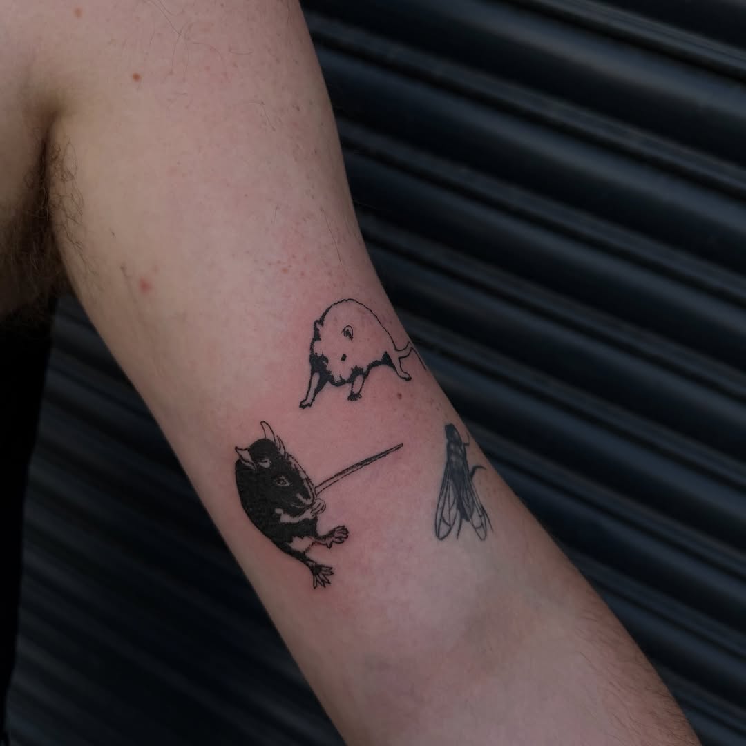 Tattoo by @vsgoblintatts — black_and_grey, illustrative