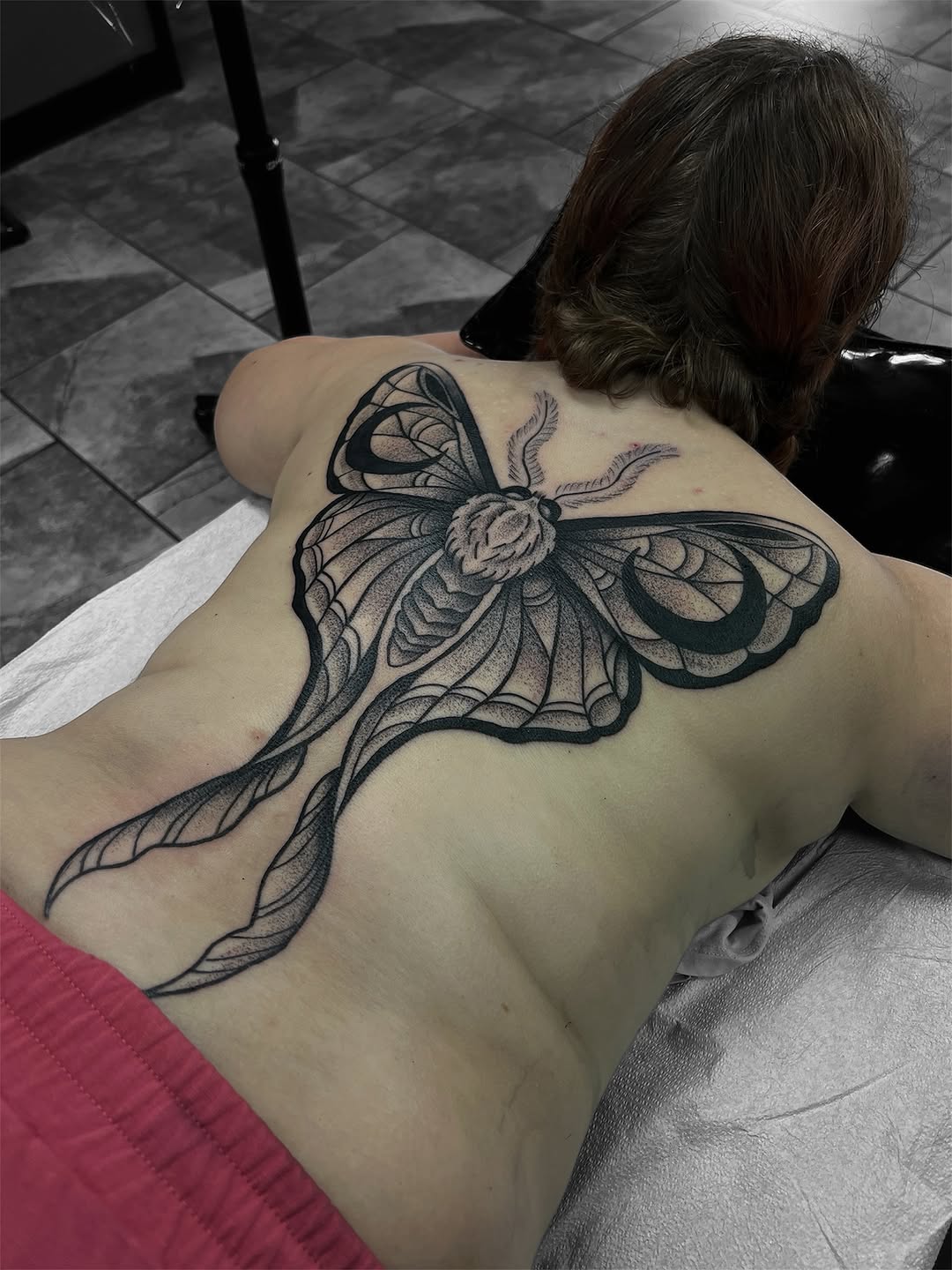 Tattoo by @brittanygoff_tattoos — black_and_grey, dotwork