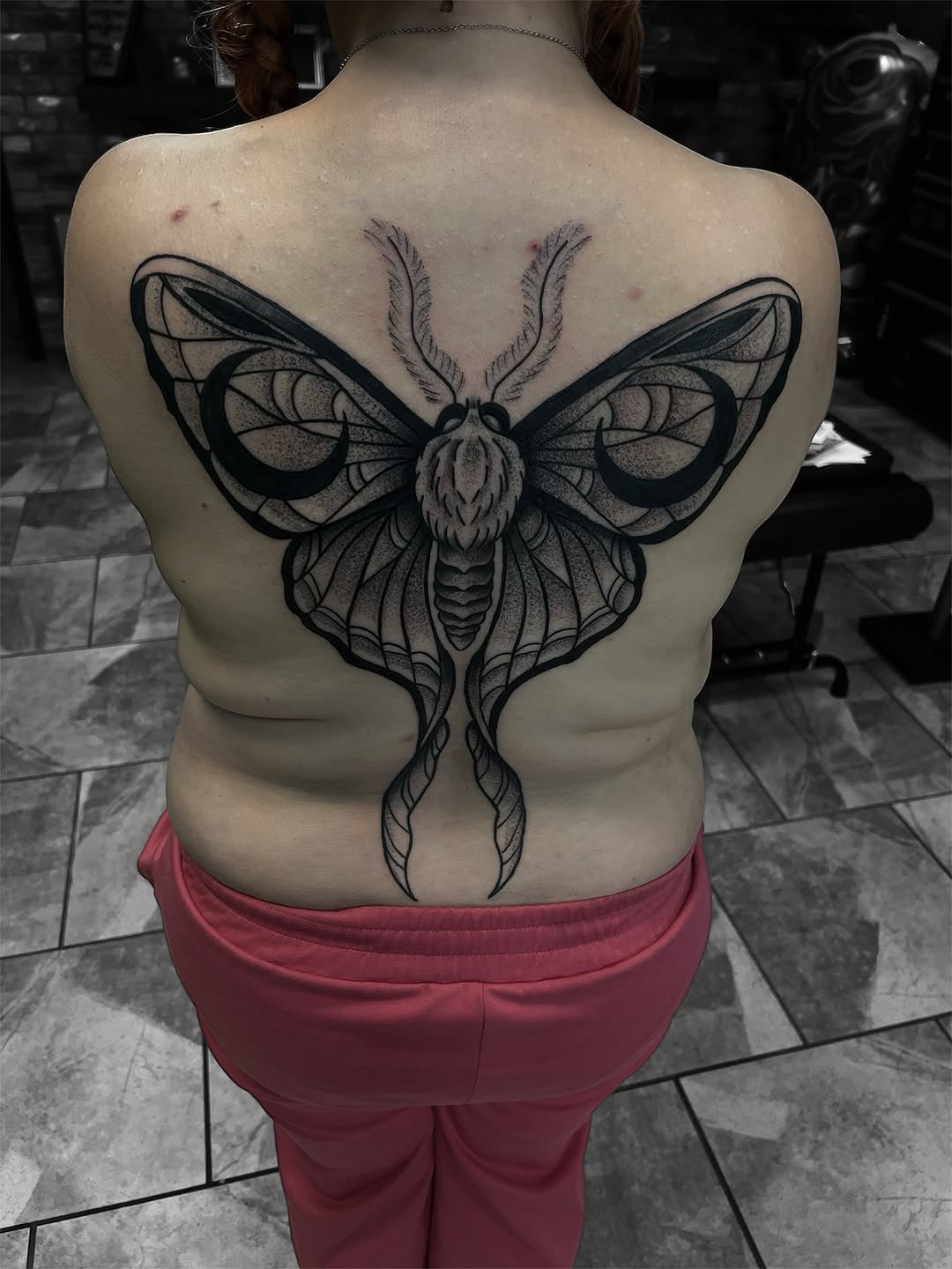 Tattoo by @brittanygoff_tattoos — black_and_grey, dotwork