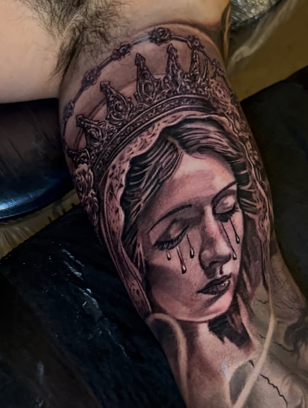 Tattoo by @dannydabstattoos — realism, black_and_grey