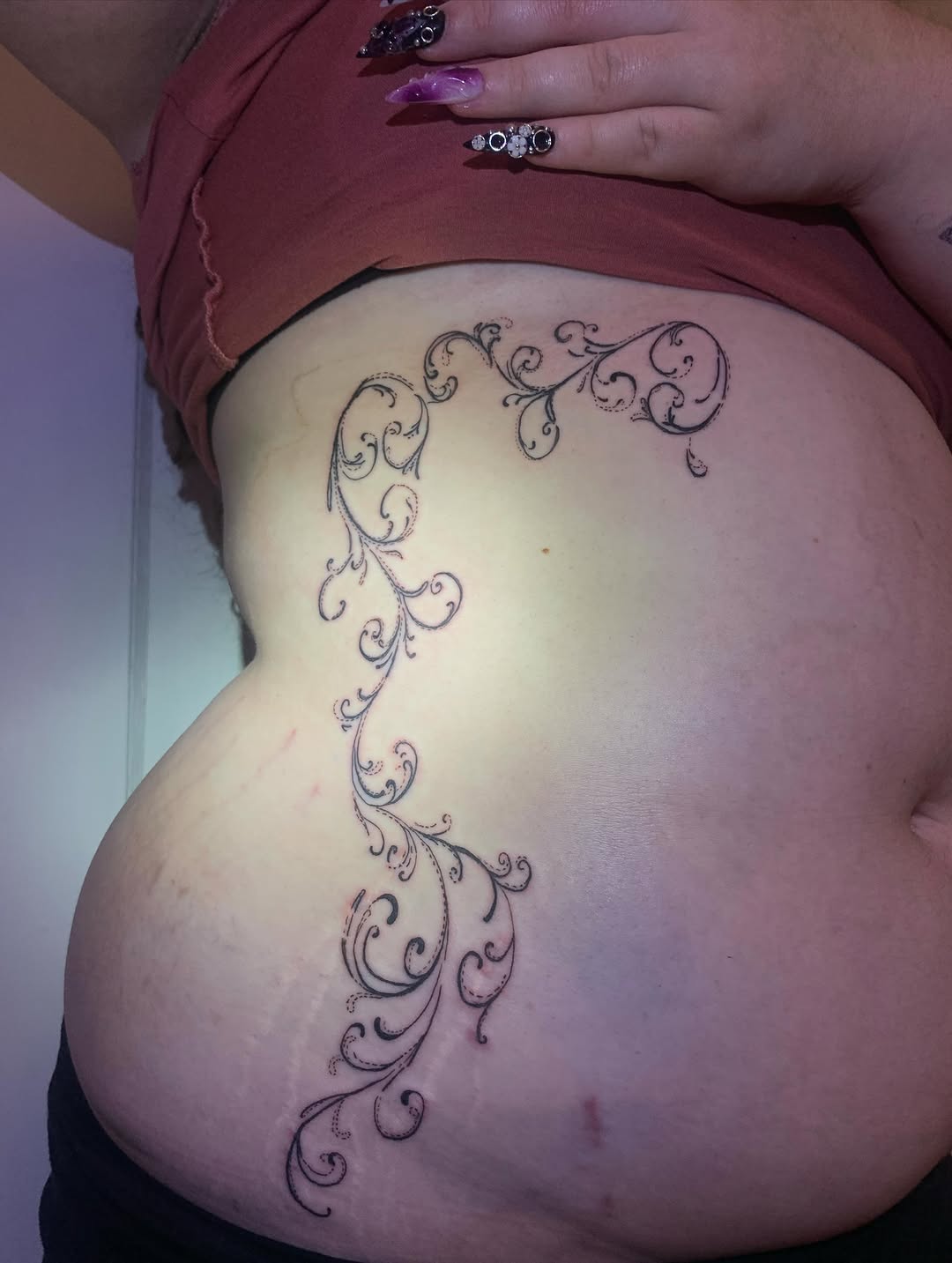 Tattoo by @tattg1rl — ornamental, fine_line