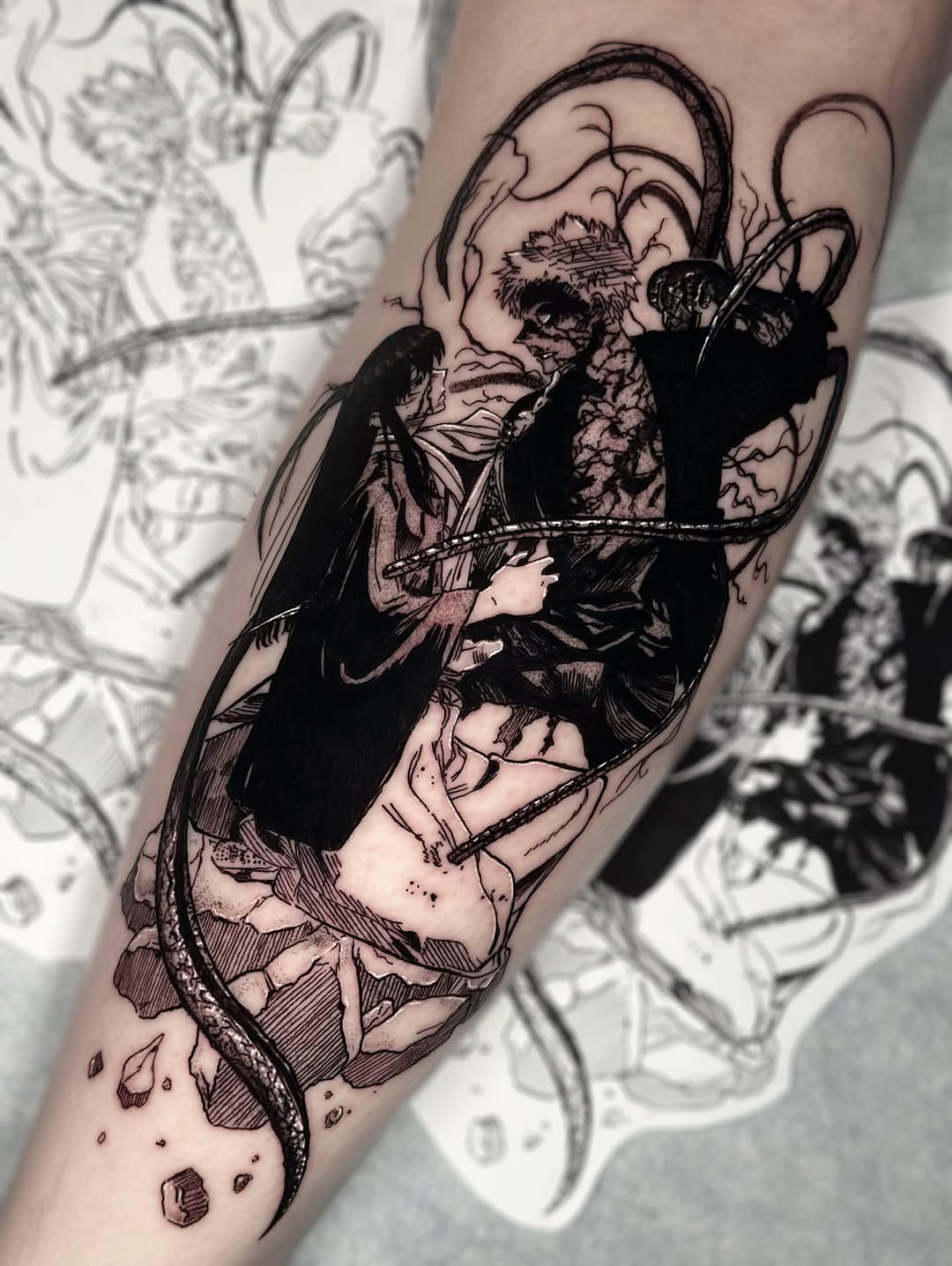 Tattoo by @kkimnida โ blackwork, illustrative