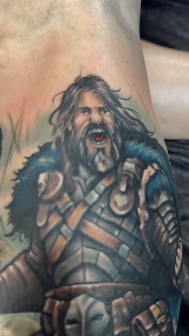 Tattoo by @inkplug__higherlevel — realism, black_and_grey