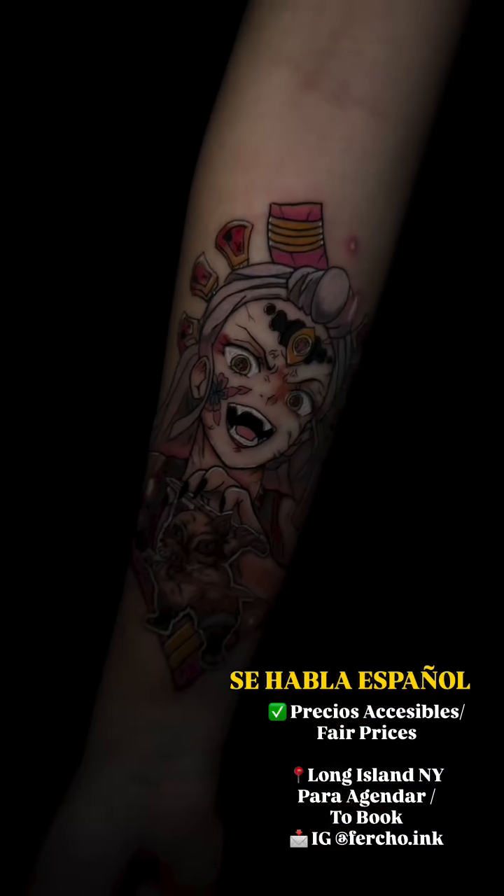 Tattoo by @fercho.ink — neo_traditional, anime