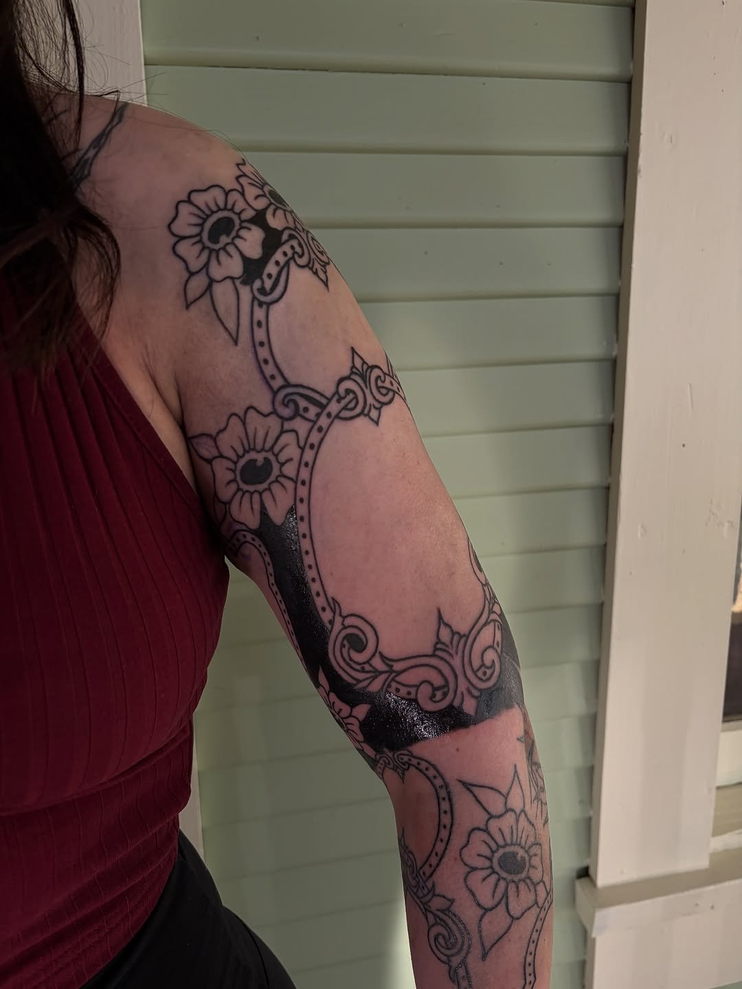 Tattoo by @b.crow.tattoos β ornamental, black_and_grey