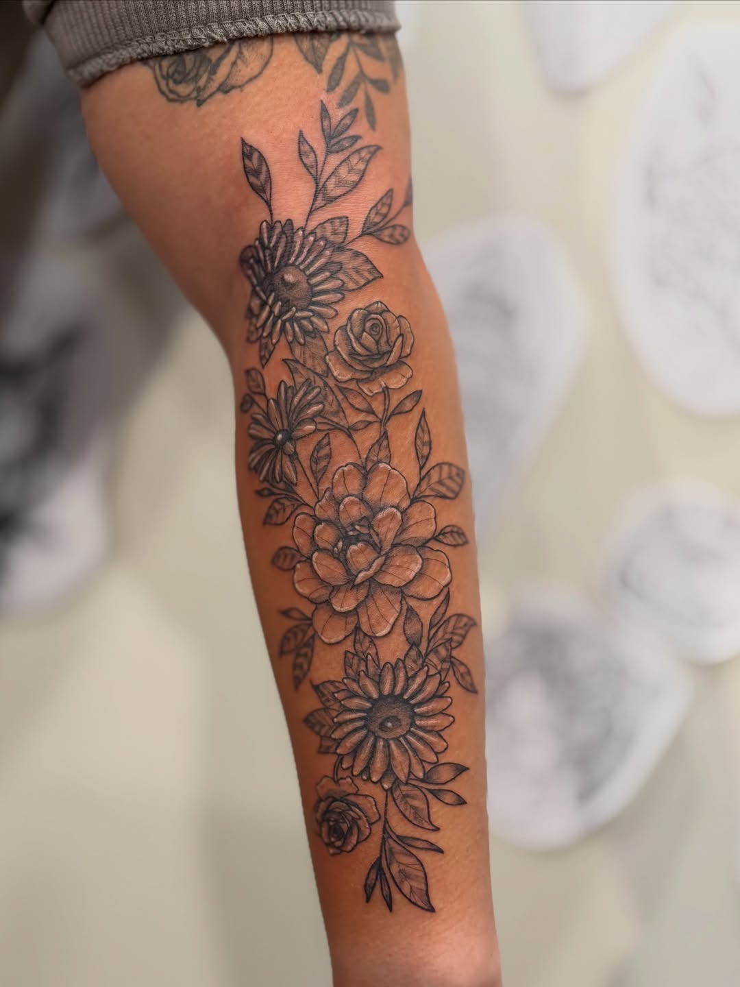 Tattoo by @maddyctattoos — fine_line, black_and_grey