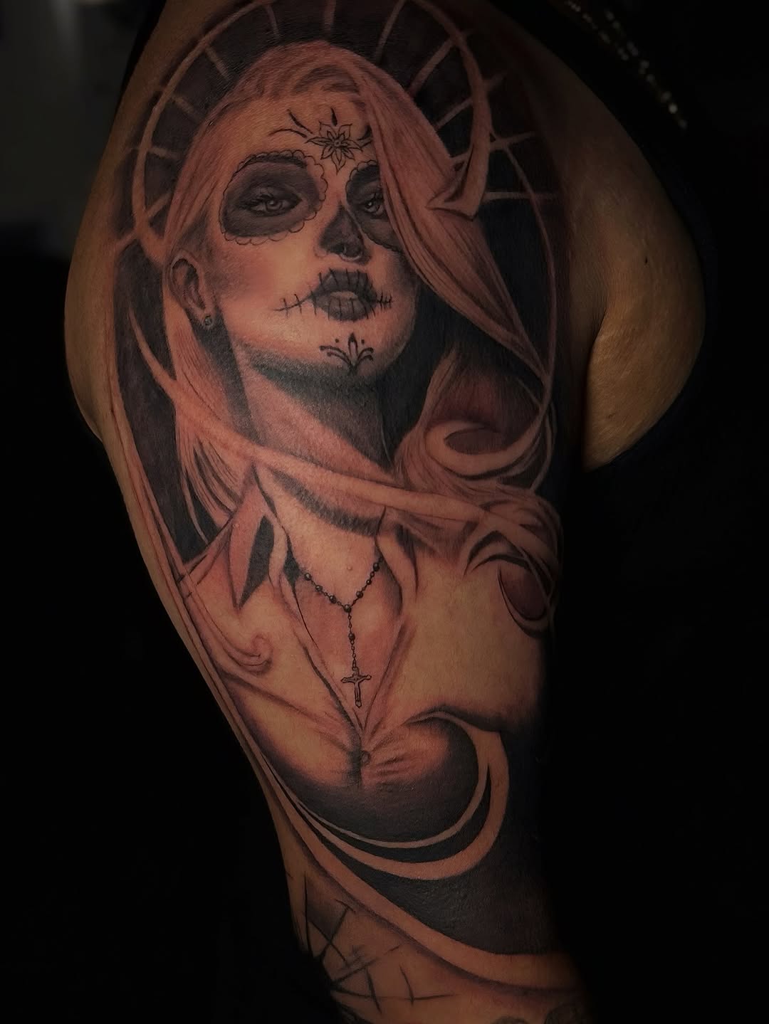 Tattoo by @needlenikki — black_and_grey, realism