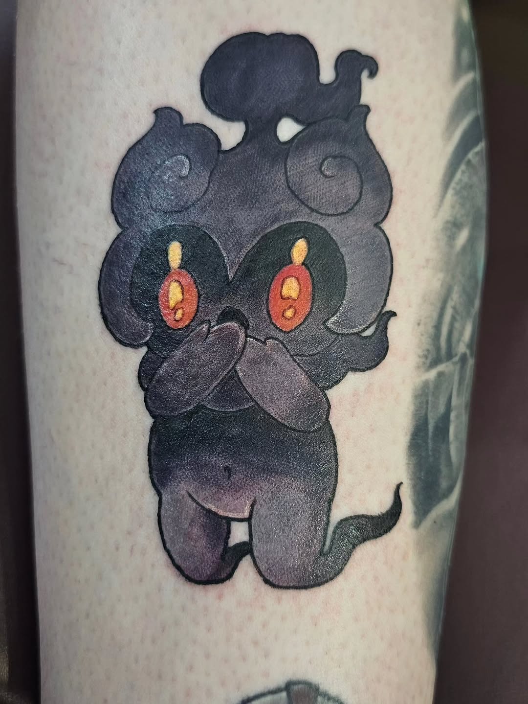 Tattoo by @omni.pleco — anime, black_and_grey