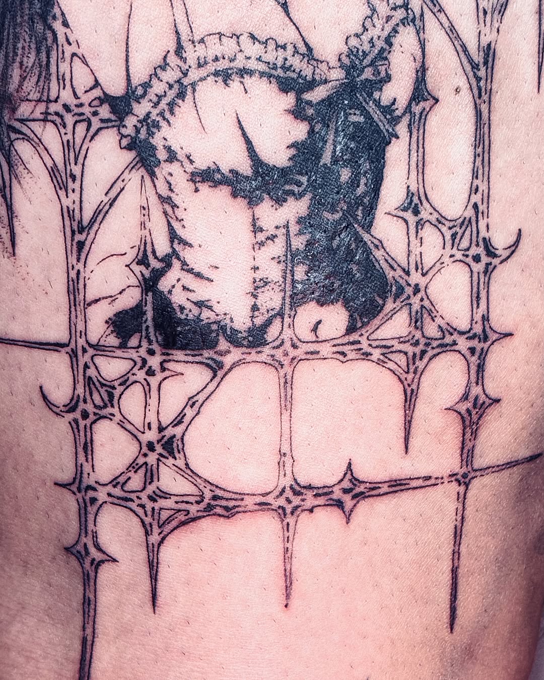Tattoo by @leexitt — blackwork, dark_realism