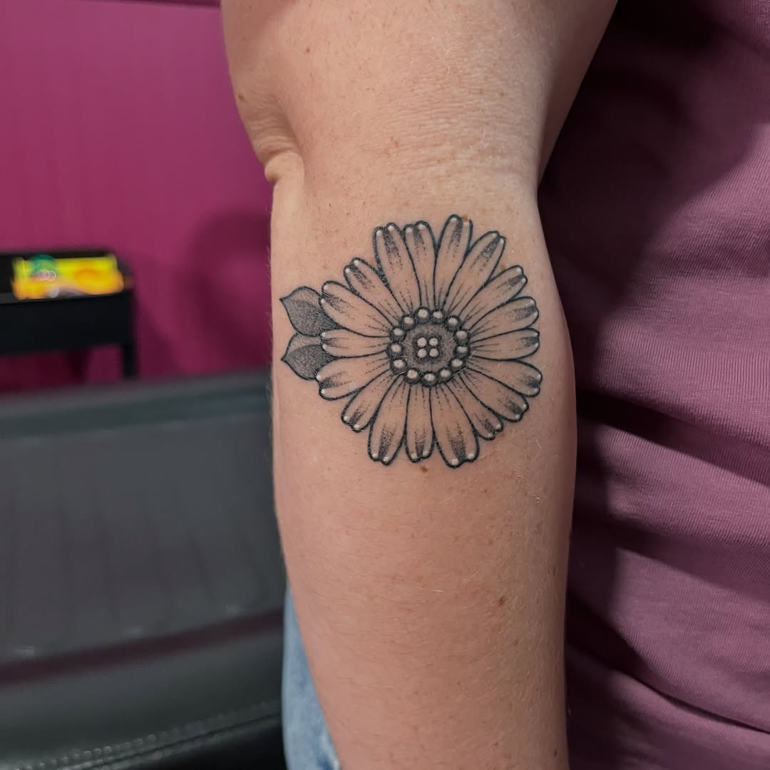 Tattoo by @stabbybrooks — black_and_grey, dotwork